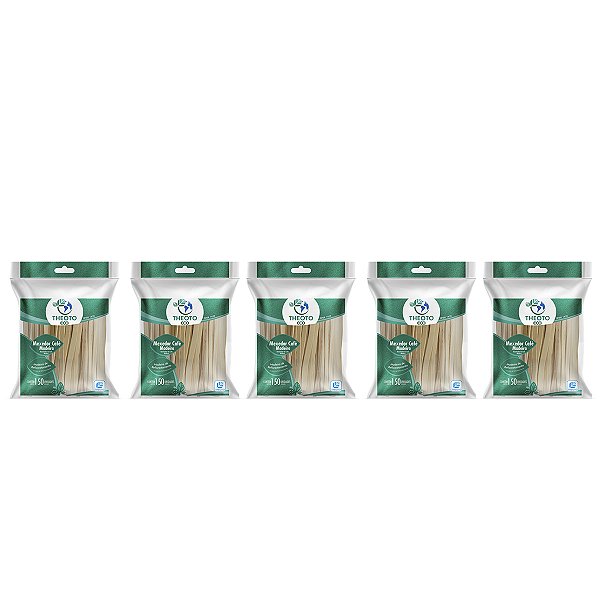 Mexedor Cafe De Madeira 9 Cm Pct C 150 Kit 5