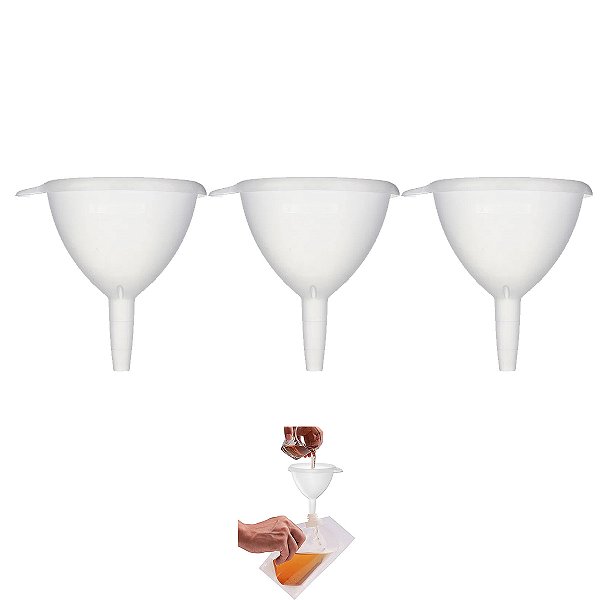 Funil Resistente Transparente Sanremo Casar Kit 3