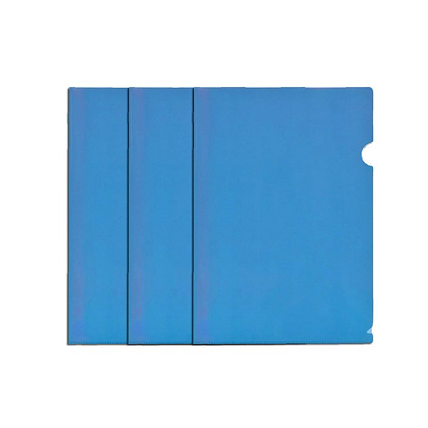 Pasta L Ofício Acp Azul 23x33cm 10U Kit 3