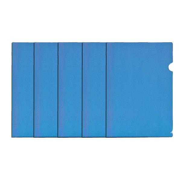 Pasta L Ofício Acp Azul 23x33cm 10U Kit 5