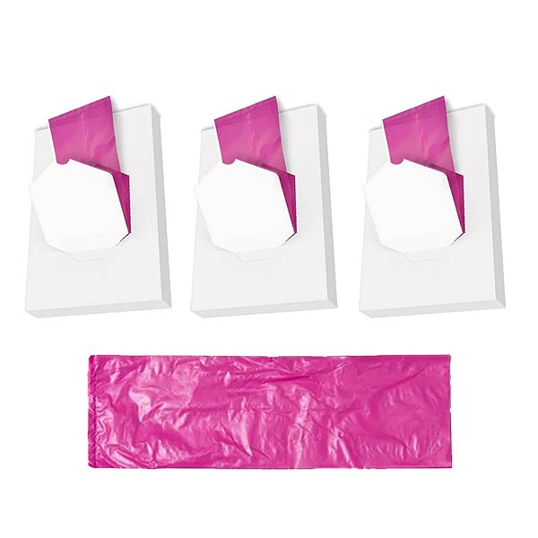 Saquinho De Descarte Para Absorvente Rosa C 60 un Kit 3