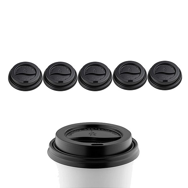 Tampa Plástica Para Copo De Papel 210ml 50 Un Kit 5