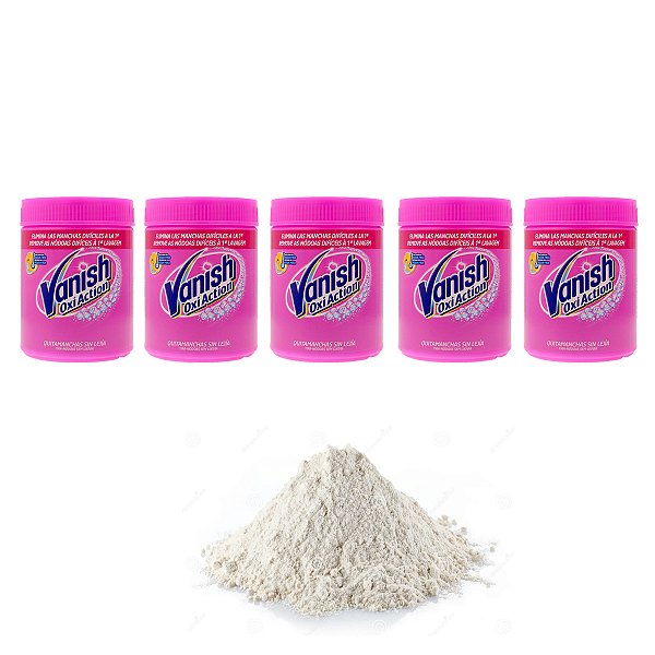 Tira Manchas Em Pó Vanish Oxi Action Pink 450g Kit 5