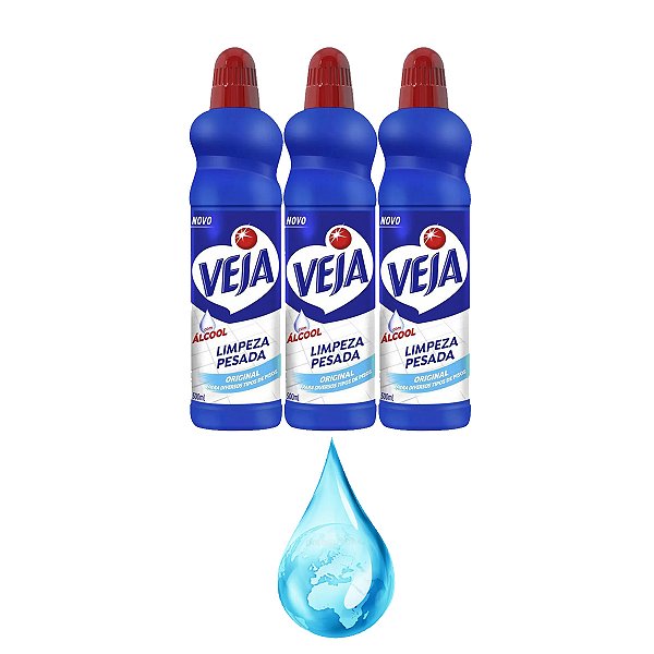 Veja Gold Limpeza Pesada Original 500ml Kit 3
