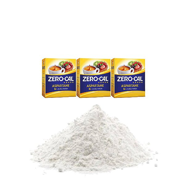 Adoçante Em Pó Zero Cal Aspartame C 50 Sachês Kit 3