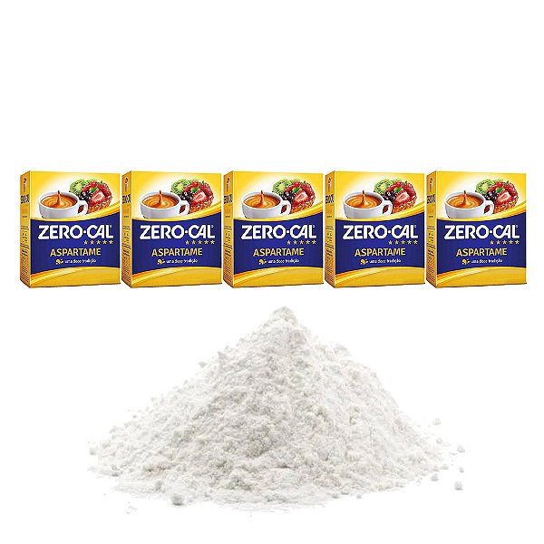 Adoçante Em Pó Zero Cal Aspartame C 50 Sachês Kit 5