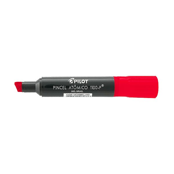 Pincel Marcador Vermelho Recarregável Permanente
