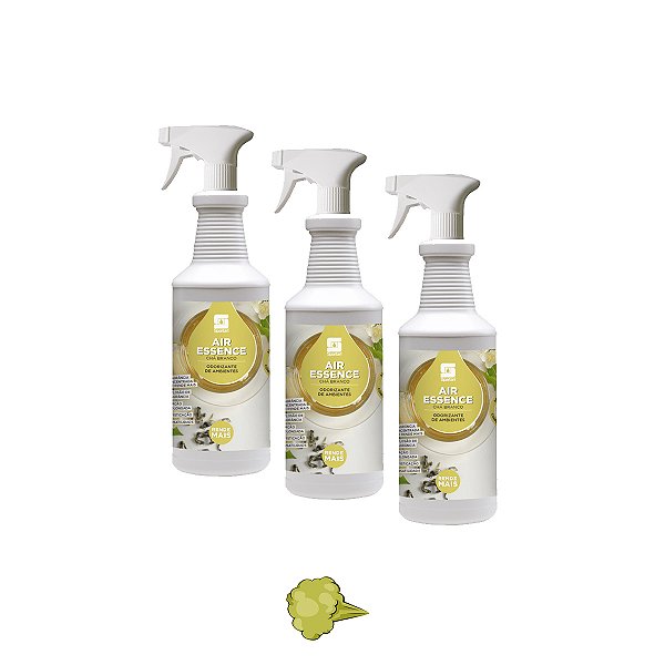 Odorizador Perfumador Spartan Air Essence Chá Branco Kit 3