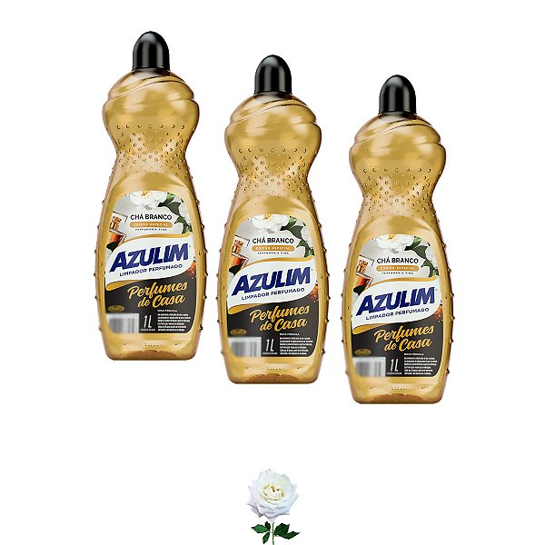 LIMPADOR PERFUMADO AROMA CHA BRANCO MARCA AZULIM KIT 3
