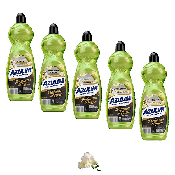 Limpador Perfumado Aroma Pera Inglesa e Frésia Azulim Kit 5