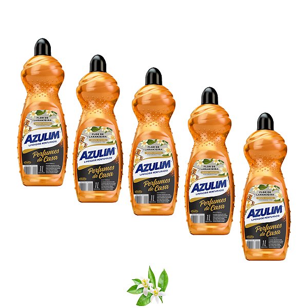 Limpador Perfumado Aroma Flor de Laranjeira Azulim Kit 5