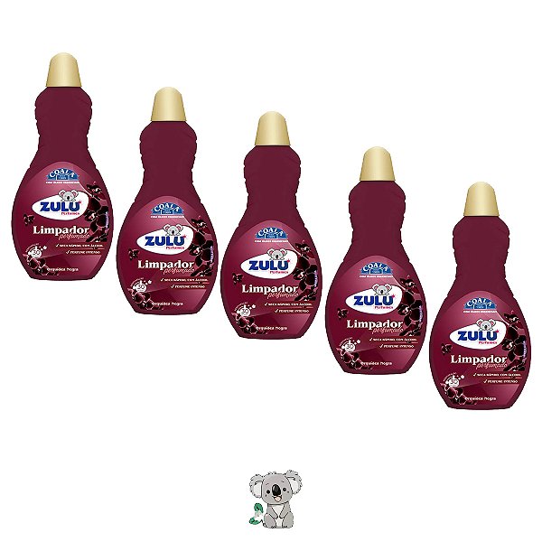 Limpador Perfumado Zulu Coala Aroma Orquidea Negra Kit 5