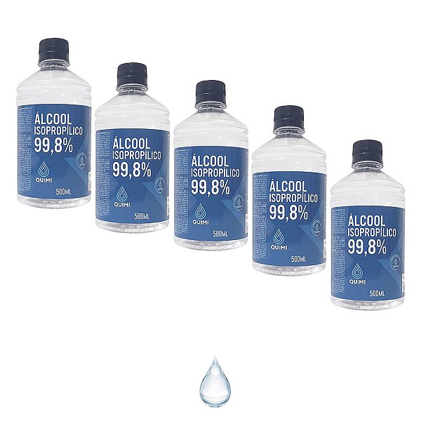 ALCOOL ISOPROPILICO FORTE SECA RÁPIDO TI HIGIENE KIT 5