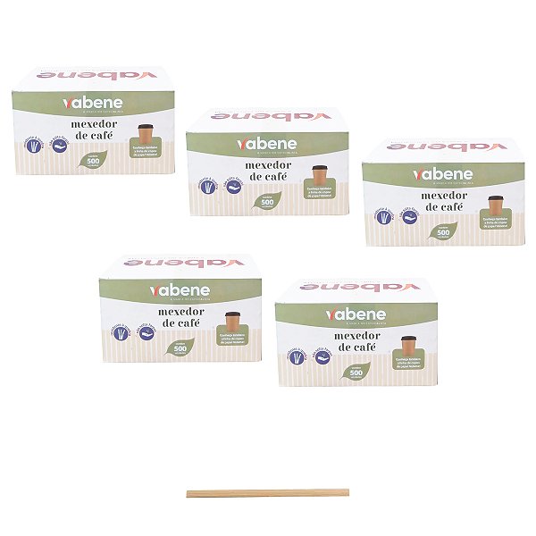 MEXEDOR DE CAFÉ CHÁ CHIMARRÃO VABENE 11 CM COM 500 KIT 5