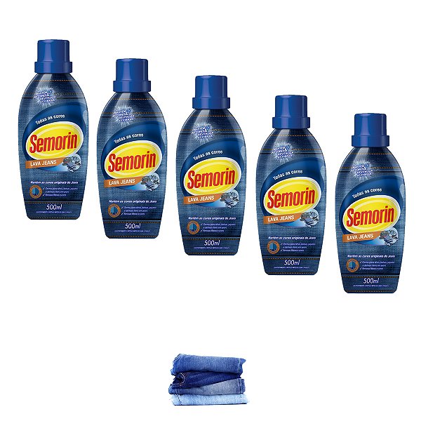 LAVA ROUPAS SEMORIN JEANS 500ML Kit 5