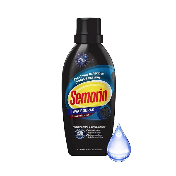 Lava Roupas Pretas Semorin Sabão Detergente Líquido