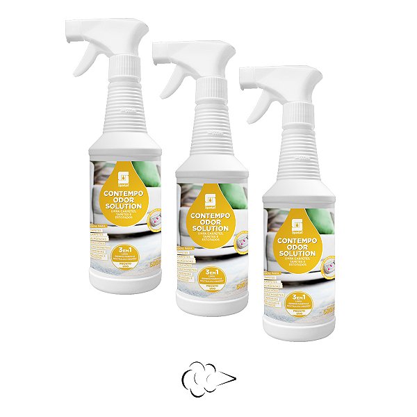 Limpador De Tecidos E Estofados Spartan Odor Solution Kit 3