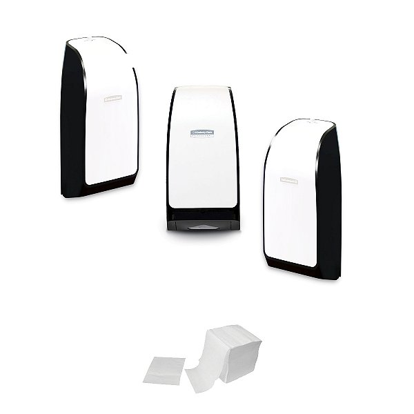 Dispenser Papel Higiênico Interfolhado Kimberly-C mod KIT 3
