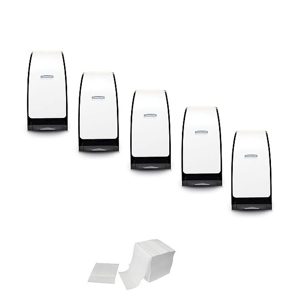 Dispenser Papel Higiênico Interfolhado Kimberly-C mod KIT 5