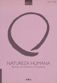 Revista Natureza Humana - V.7 N.1 - Grupo de Pesquisa em Filosofia e Práticas Psicoterápicas do Programa de Estudos Pós-Graduados em Psi