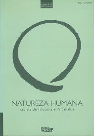 Revista Natureza Humana - V.8 N.1 - Grupo de Pesquisa em Filosofia e Práticas Psicoterápicas do Programa de Estudos Pós-Graduados em Psi