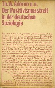 Positivismusstreit in der deutschen Soziologie, Der - Theodor W. Adorno