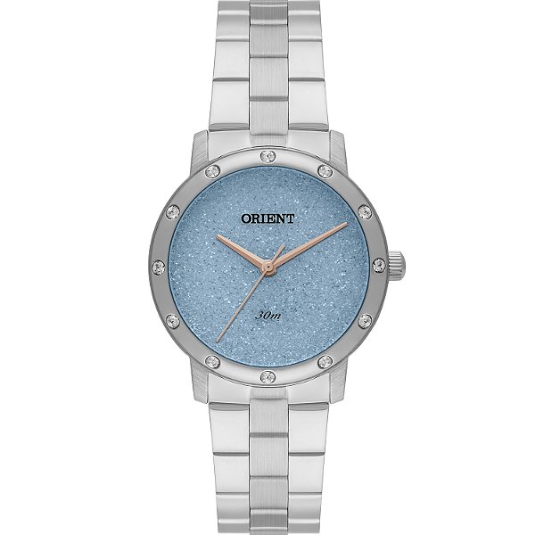 RELÓGIO ORIENT ETERNAL FEMININO AZUL FBSS0153 A1SX PRATA