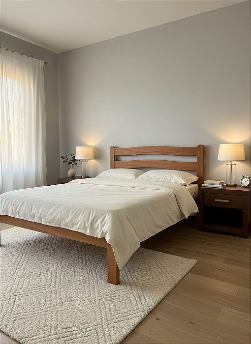 Cama Casal em madeira  Ref: 18/40