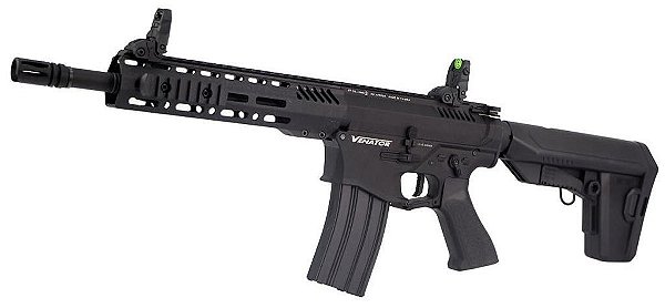 Carabina de pressão KROWN LAND SRC AEG 4.5MM VENATOR MKI PRETA