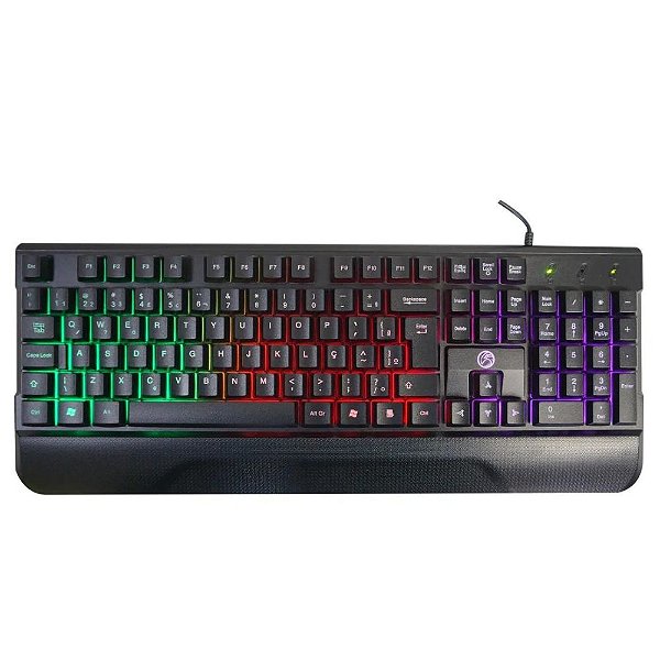 TECLADO GAMER BPC-K7038 COM ILUMINAÇÃO RAINBOW