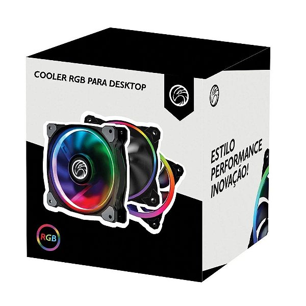 KIT FAN DUPLO LED ARGB PARA GABINETE 12X12