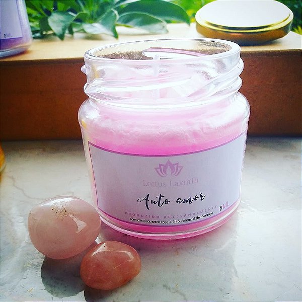 Vela quartzo rosa: Morango
