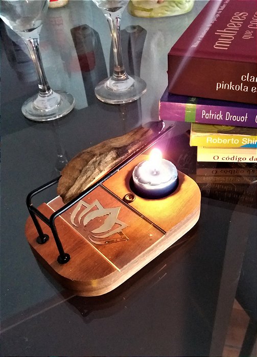Porta palo santo vidrado