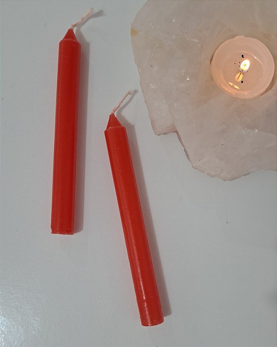 Vela palito rosas vermelhas