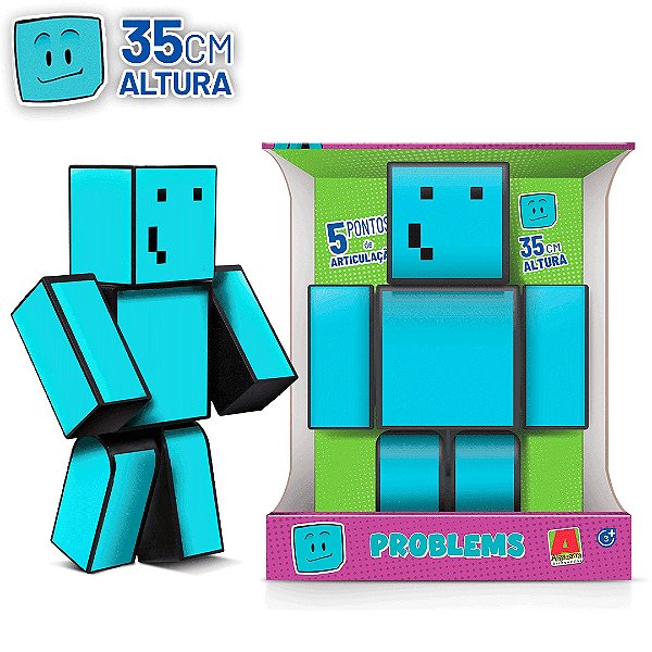 Boneco Problems MINECRAFT ARTICULADO r - 35cm - Curta Loja -  Produtos Licenciados de Influenciadores