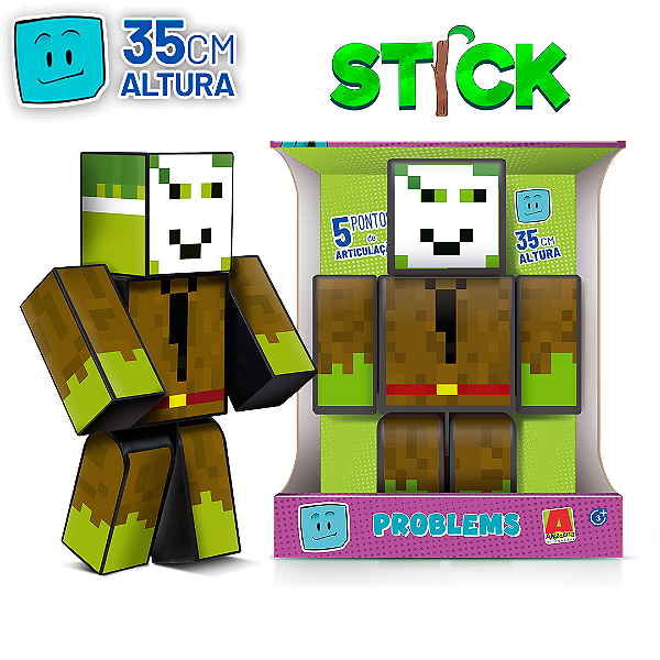 Boneco Mel Problems Grande - 35cm - Minecraft - Algazarra