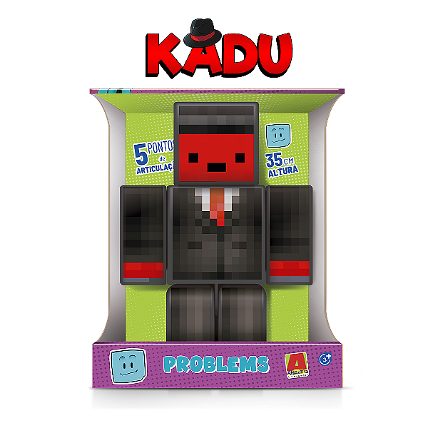 Boneco Kadu Turma do Problems - Pequeno - 25cm - Minecraft - Algazarra