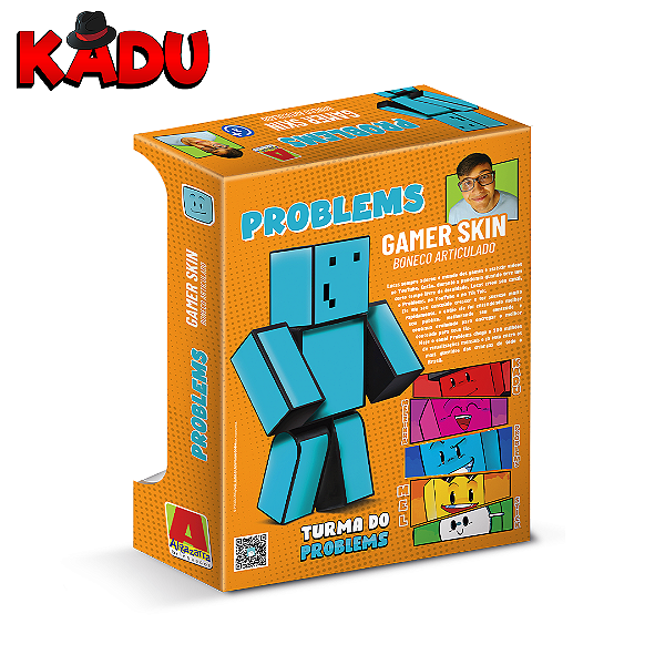 Boneco Kadu Turma do Problems - Pequeno - 25cm - Minecraft - Algazarra