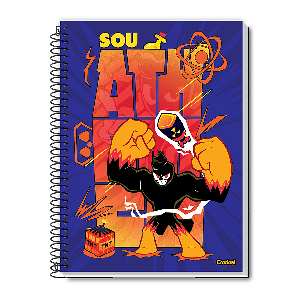 Caderno Universitário 1 Matéria 80 folhas   - Sou Athos
