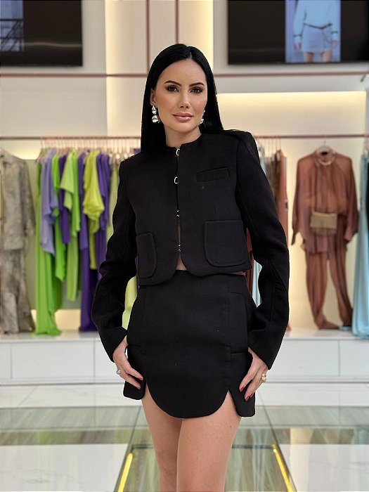 JAQUETA DE LÃ PRETO