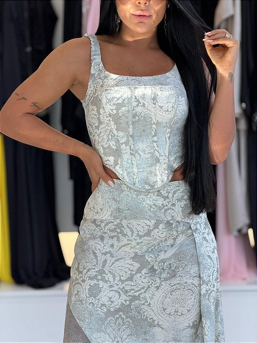 CORSELET COM ALCA TEXTURE