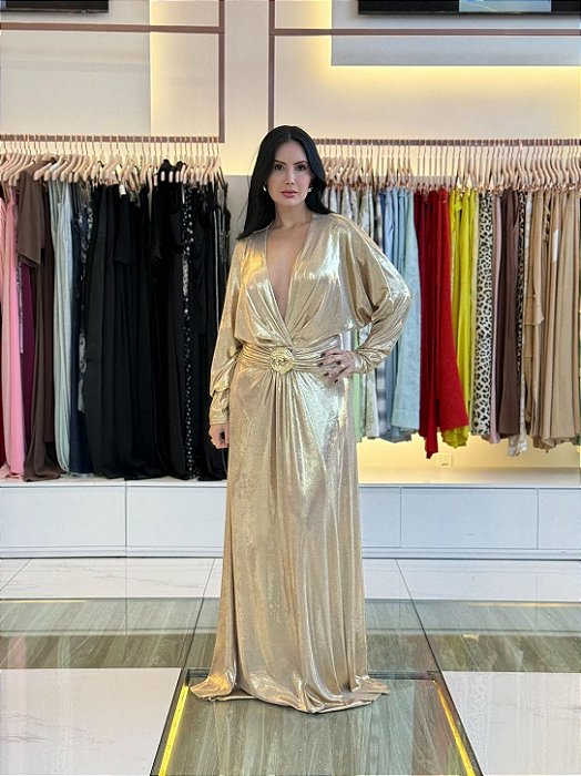 VESTIDO PALA FRANZIDA PASSANTE WAVES GLOW