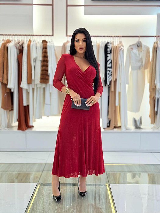 VESTIDO FLORENÇA - TRANSPASSE VERMELHO