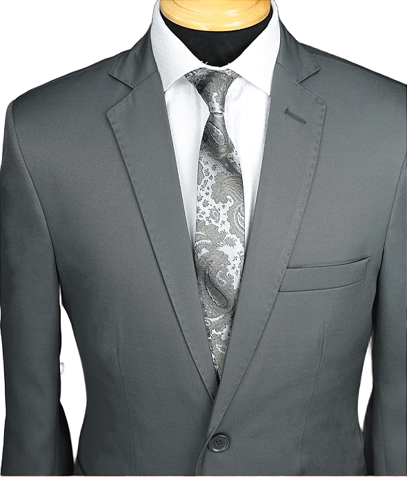 Terno microfibra cinza liso