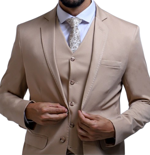 Traje Poliviscose Bege