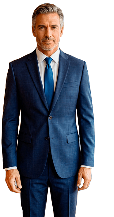 Terno azul marinho Xadrez