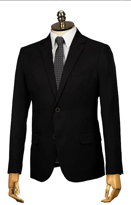 Terno preto gabardine