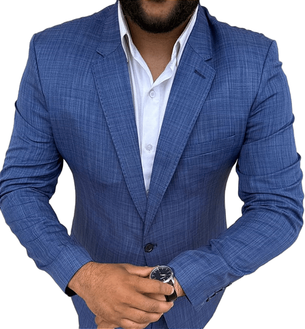 Terno microfibra navy melange