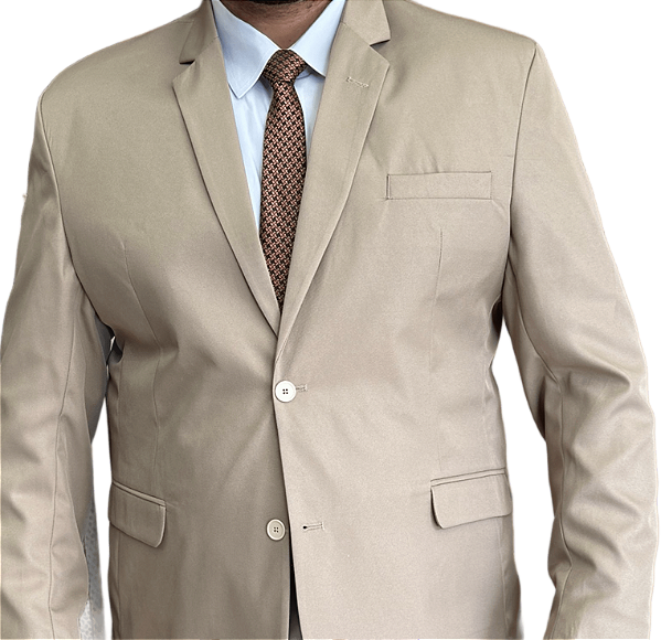 Terno Plus size bege madeira