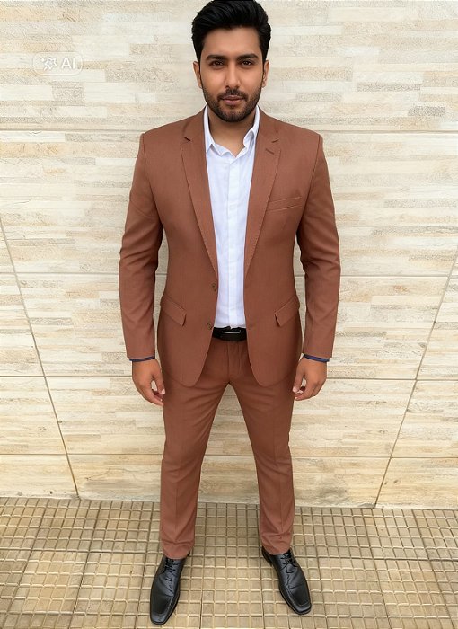 Terno microfibra mocha melange